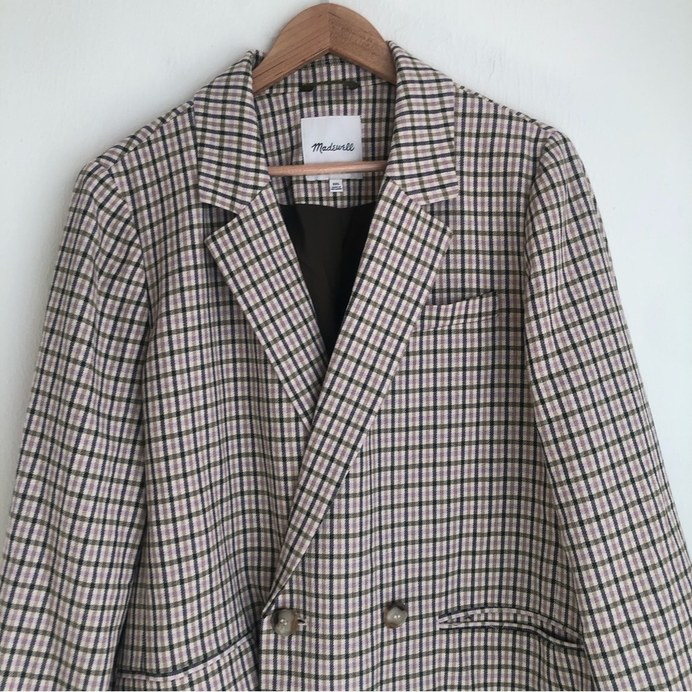 Madewell size XXL Regular Dorset Blazer in Albermarle Plaid - Picture 3 of 7